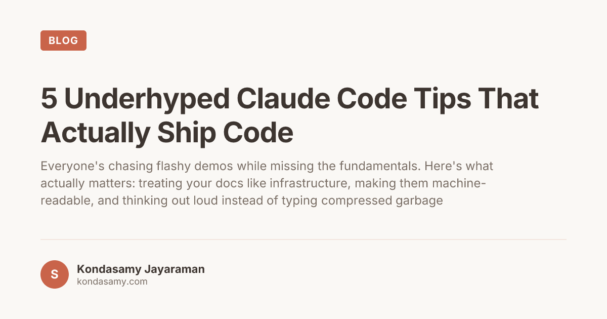 5 Underhyped Claude Code Tips That Actually Ship Code