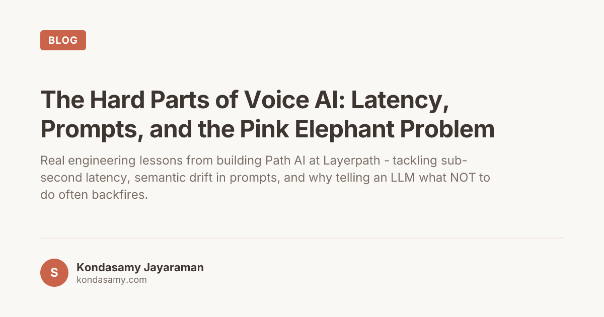 The Hard Parts of Voice AI: Latency, Prompts, and the Pink Elephant Problem